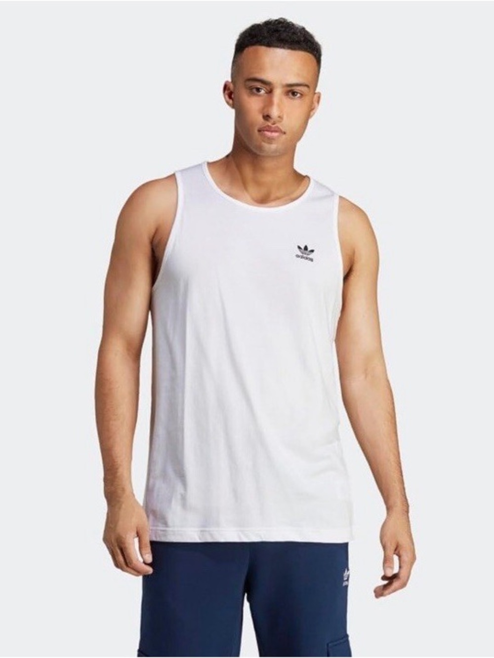 NWT adidas White Trefoil Essentials Muscle Tank Top for Men 2XL
